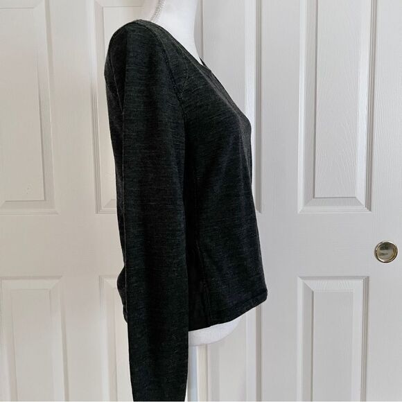 Lululemon Black Gray Sattva Pullover Sweater Merino Wool Blend Top EUC - Picture 7 of 9
